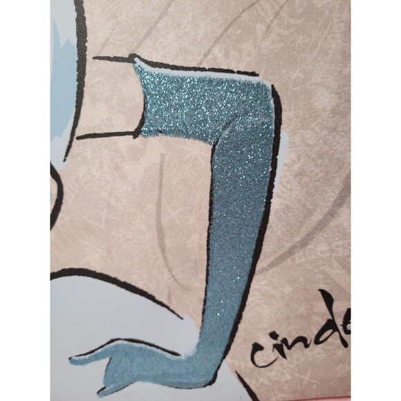 Disney Cinderella Printed Canvas With Glitter Accents 16×20 - Picture 3 of 5
